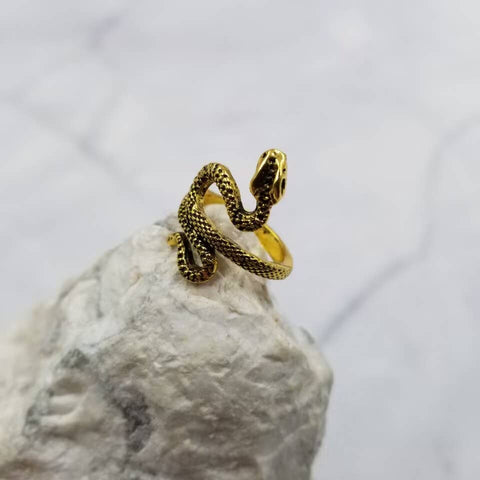 The Pretty Jewellery - Gold Snake Ring -  Goth Witchy Jewelry