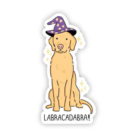 Big Moods - Labracadabra yellow lab sticker