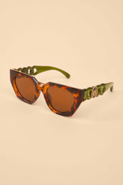 Powder Design inc - Luxe Zelia Sunglasses - Tortoiseshell/Olive