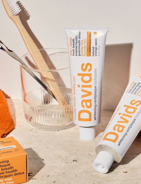 Davids Natural Toothpaste - Davids kids + adults nano-hydroxyapatite premium toothpaste  /  orange vanilla