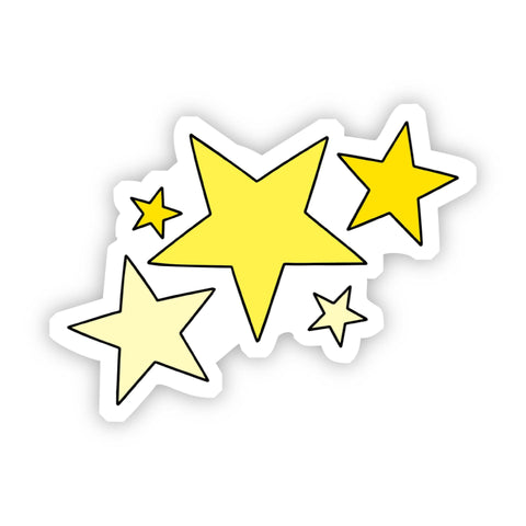 Big Moods - Yellow Stars Aesthetic Sticker