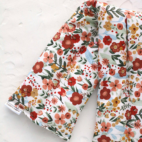 SaidoniaEco - Neck and Body Wrap - Hot Cold Weighted Rice  Bag Boho Flower
