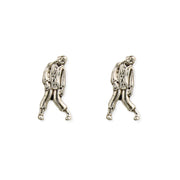 ZAD - Undead Fun Silver Zombie Post Earrings