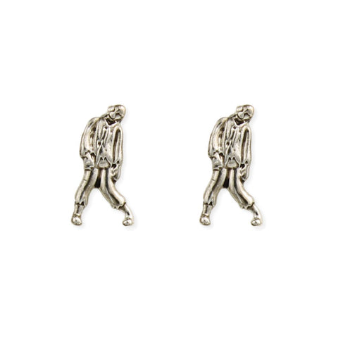 ZAD - Undead Fun Silver Zombie Post Earrings