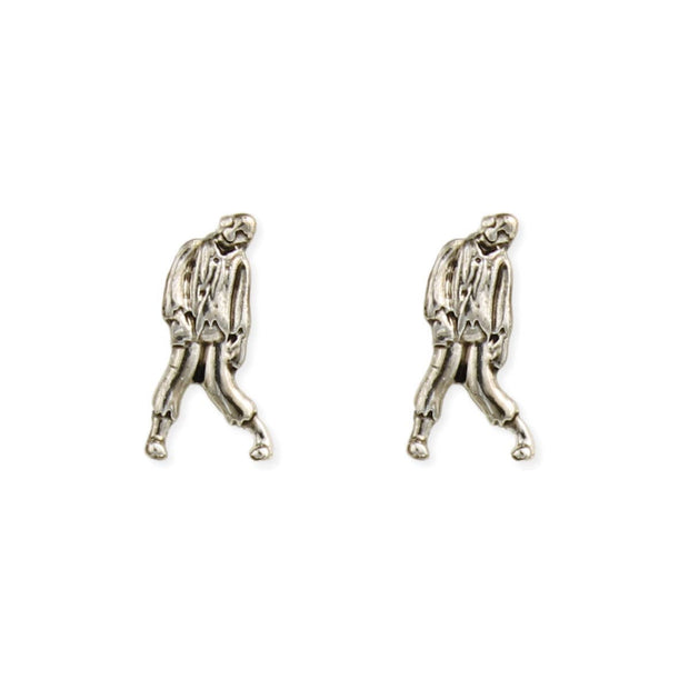 ZAD - Undead Fun Silver Zombie Post Earrings