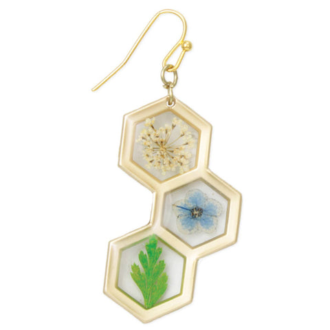 ZAD - Honey Comb Dried Flower Earrings