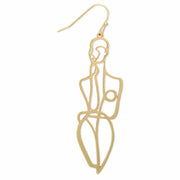 ZAD - Abstract Nude Gold Figure Earrings