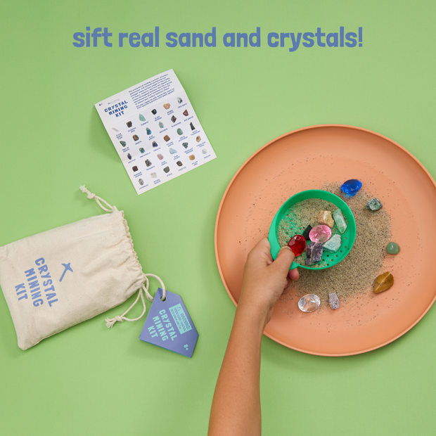 GeoCentral - Crystal Mining Kit - Sift Real Sand and Crystals!