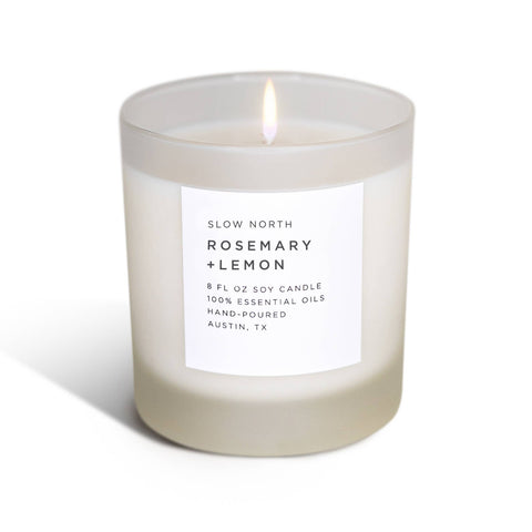 Slow North - Rosemary + Lemon Frosted Candle