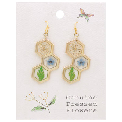 ZAD - Honey Comb Dried Flower Earrings