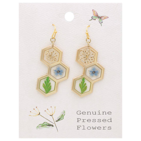 ZAD - Honey Comb Dried Flower Earrings