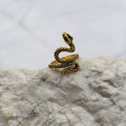 The Pretty Jewellery - Gold Snake Ring -  Goth Witchy Jewelry