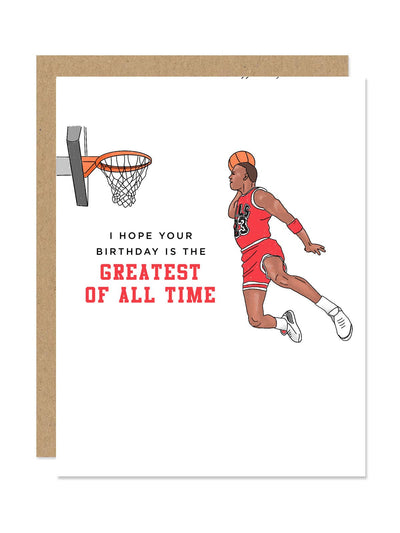 Maddon and Co - Michael Jordan "MJ GOAT" Greatest of All Time Birthday Card