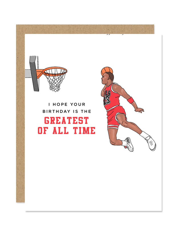 Maddon and Co - Michael Jordan "MJ GOAT" Greatest of All Time Birthday Card