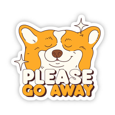 Big Moods - "Please go away" sticker