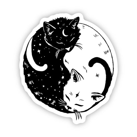 Big Moods - Yin and Yang cat sticker