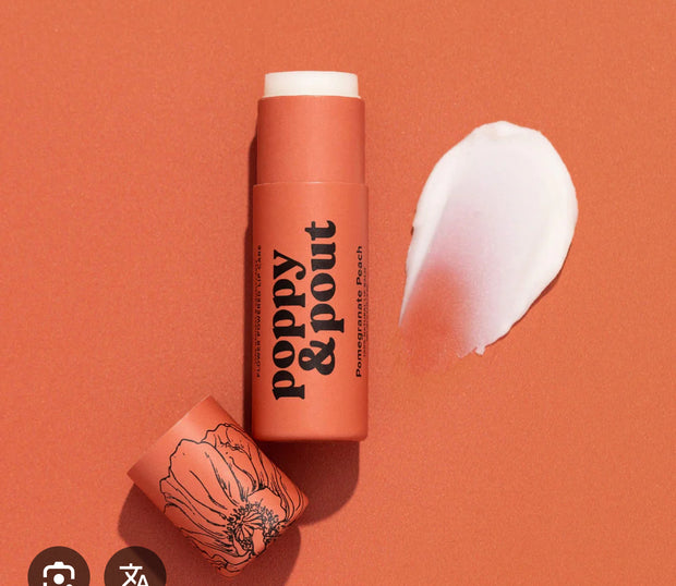 Poppy and Pout: Lip Balm- Pomegranate Peach