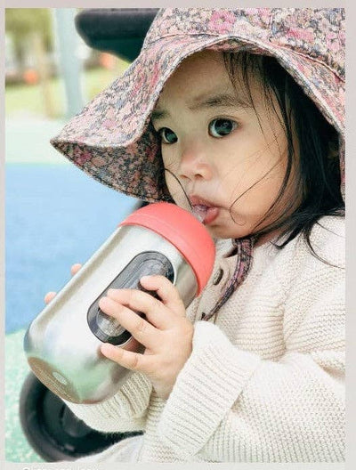 Lion & Lady - 18/8 Stainless Steel Toddler Straw Bottle with Window - 350ml