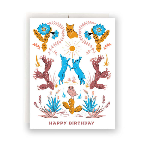 Antiquaria - Desert Folk Birthday Greeting Card