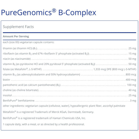 PureGenomics B-Complex (120 Capsules)