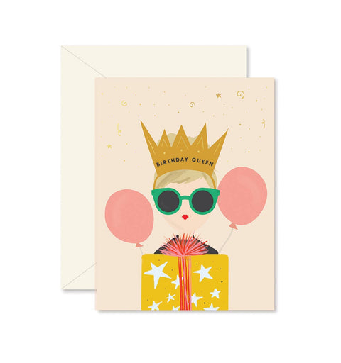 Ginger P. Designs - Birthday Queen Greeting Card