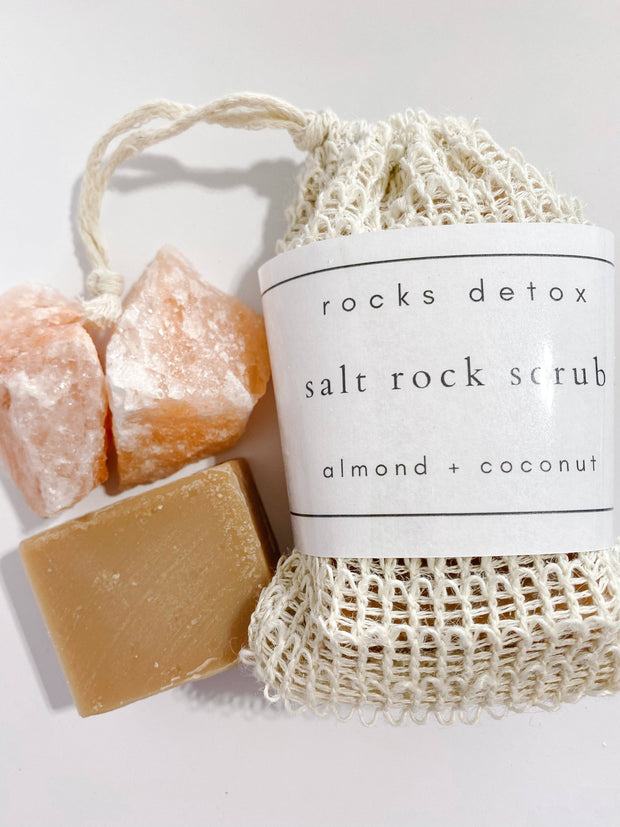 Rocks Detox Salt Rock Scrub - Almond + Coconut