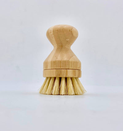 Zefiro - New - Bamboo Soft Bristle Pot Scrubber With replaceable head