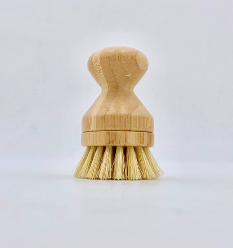 Zefiro - New - Bamboo Soft Bristle Pot Scrubber With replaceable head