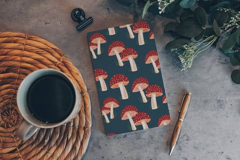 Denik - Navy Mushrooms Layflat Notebook