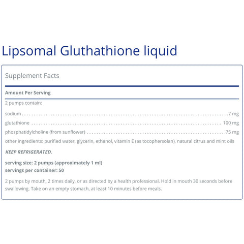 Liposomal Glutathione liquid (50ml)