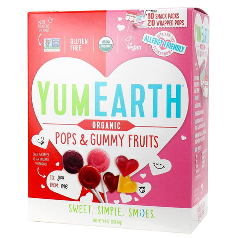YumEarth Valentines Pops & Gummy Fruits MultiPack