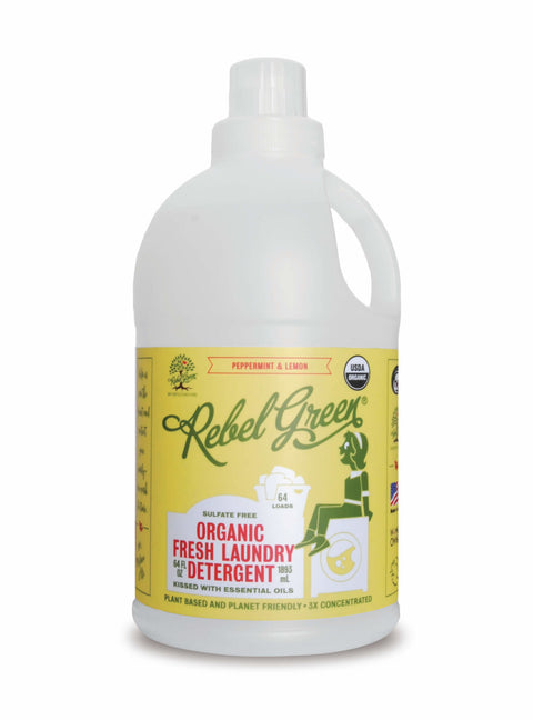 Rebel Green Organic Fresh Laundry Detergent: Peppermint and Lemon