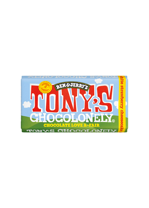Tony's Chocolonely White Strawberry Cheesecake