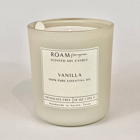 Vanilla Bean Essential Oil Candle, Large 14 oz