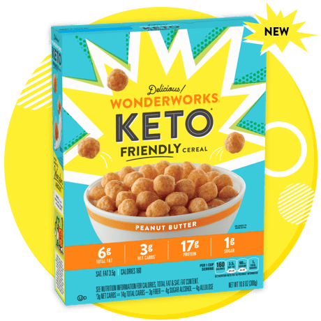 WONDERWORKS Keto Friendly Peanut Butter Cereal