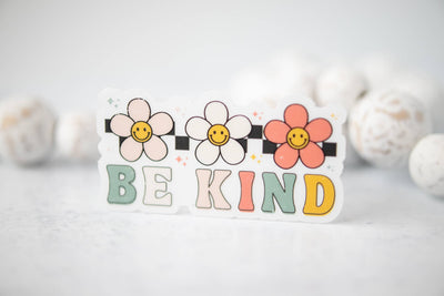 Savannah and James Co - Be Kind Retro CLEAR 3'' Sticker