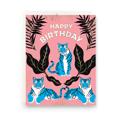 Antiquaria - Tiger Birthday Greeting Card