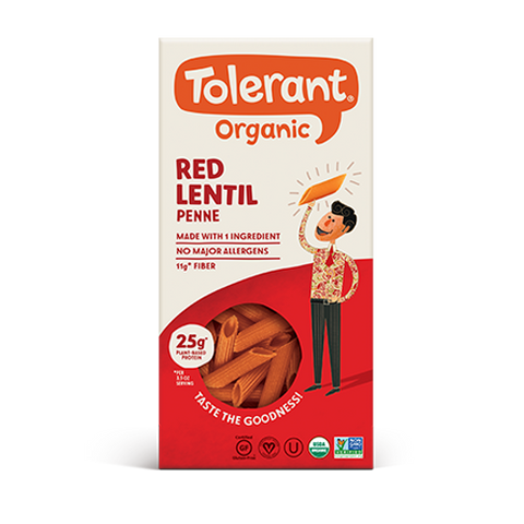 Tolerant Organic Red Lentil Pasta