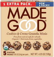 Made Good Granola Minis Cookies and Cream