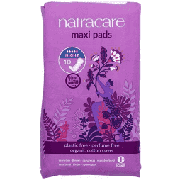 Natracare Feminine Hygiene Products Pads, Night Time
