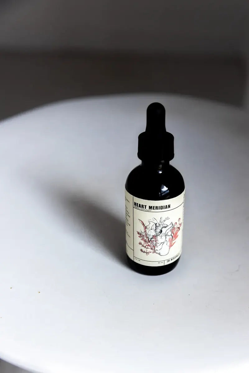 Heart Meridian herbal tincture, 2 fl oz amber bottle