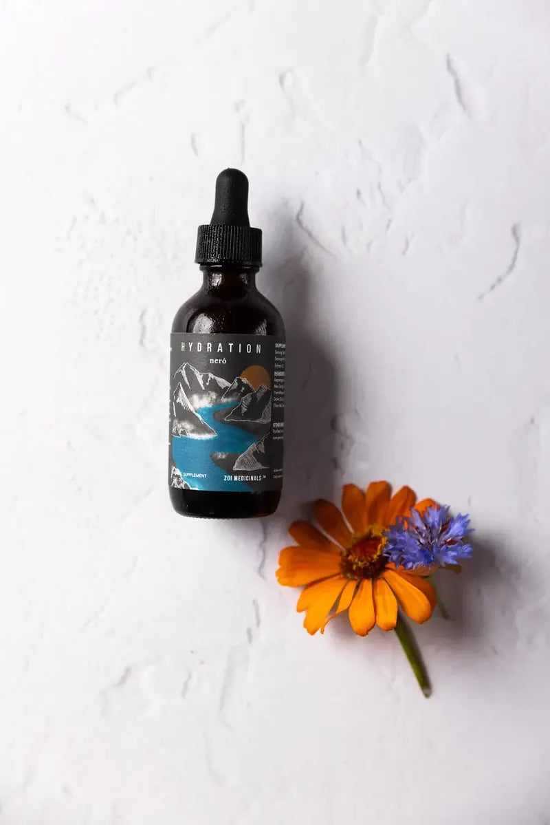 Hydration · Neró herbal tincture, 2 fl oz amber bottle